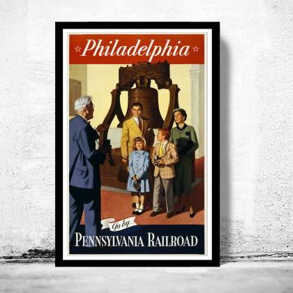 Vintage Poster Of Philadelphia Pennsylvania 1955..
