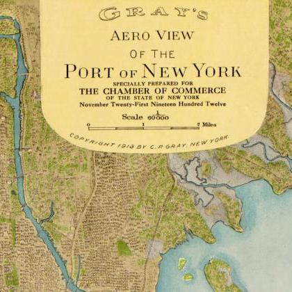 Old Map Of York, United States 1913 Manhattan