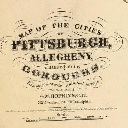 Old Map Of Pittsburgh Allegheny 1872 Vintage Map