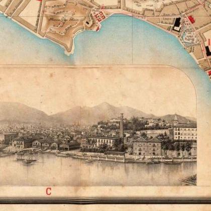 Old Map Of Rio De Janeiro Brasil 1875 Vintage Map