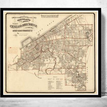 Old Map of Cleveland and suburbs 18..