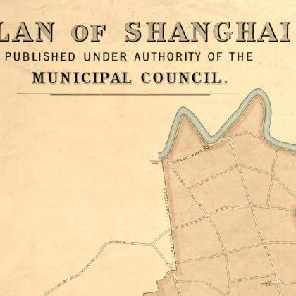 Vintage Map Of Shanghai 1904 China