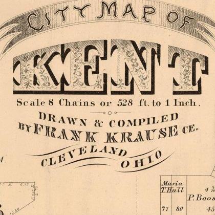 Old Map Of Kent Ohio, 1874