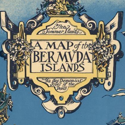 Old Map Of Bermudas Islands 1930