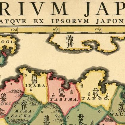 Old Map Of Japan, 1718, Asia Antique Map Japan Sea