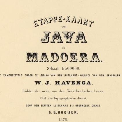 Old Map of Java and Madura Islands ..