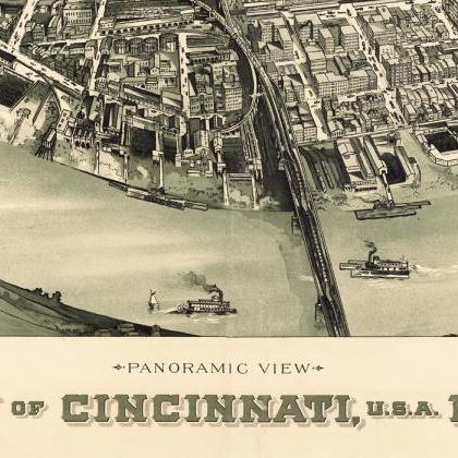 Cincinnati 1900 Panoramic View