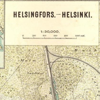 Old Map Of Helsinki 1897