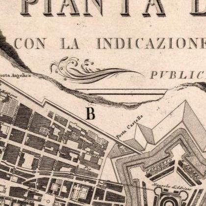 Vintage Map Of Rome Roma, Italia 1843 Antique Map..