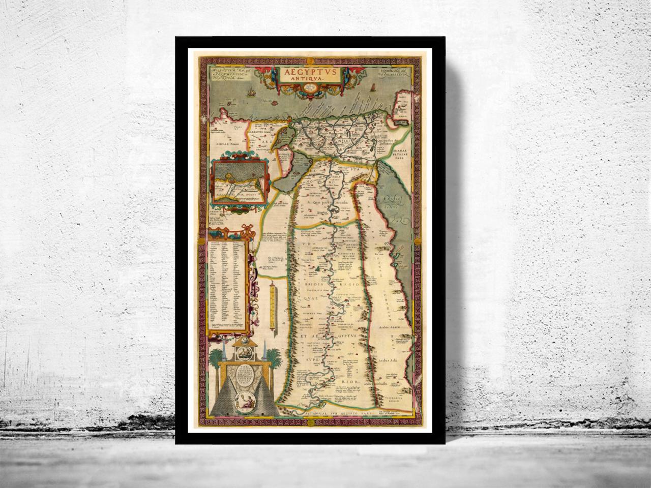 Old Map Of Egypt 1584