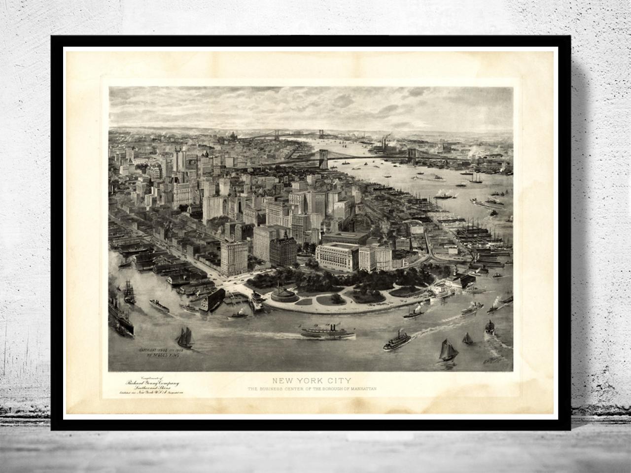 Old Panoramic York 1905 Birdseye View
