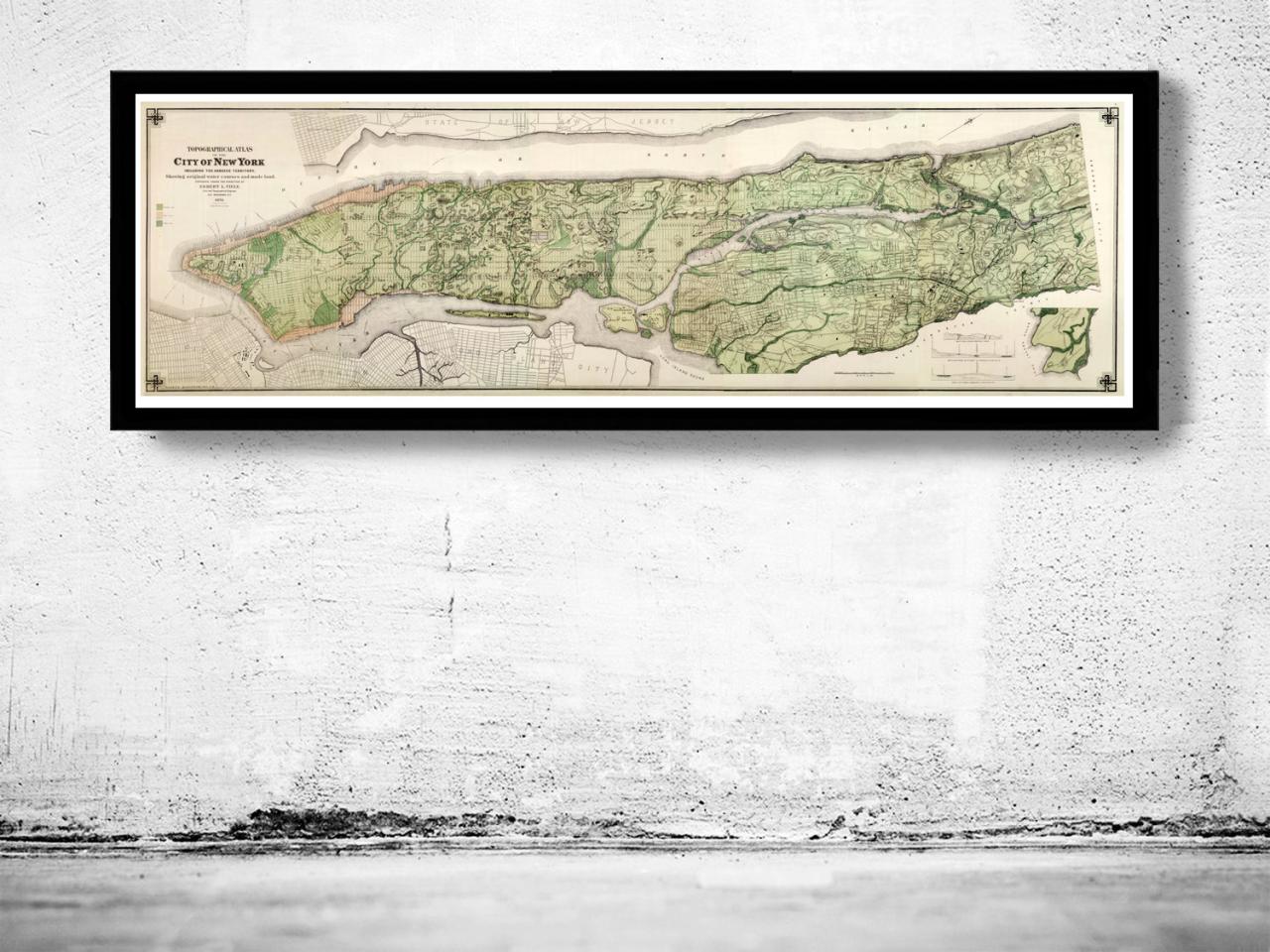 Old Map Of York Brooklyn Plan 1874