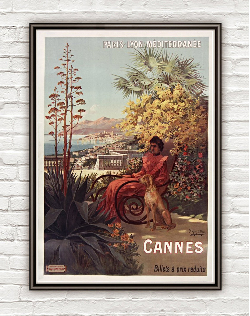 Vintage Poster Of Cannes 1904 Tourism Poster Travel