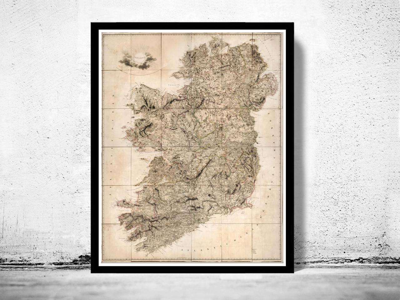 Old Map Of Ireland 1811