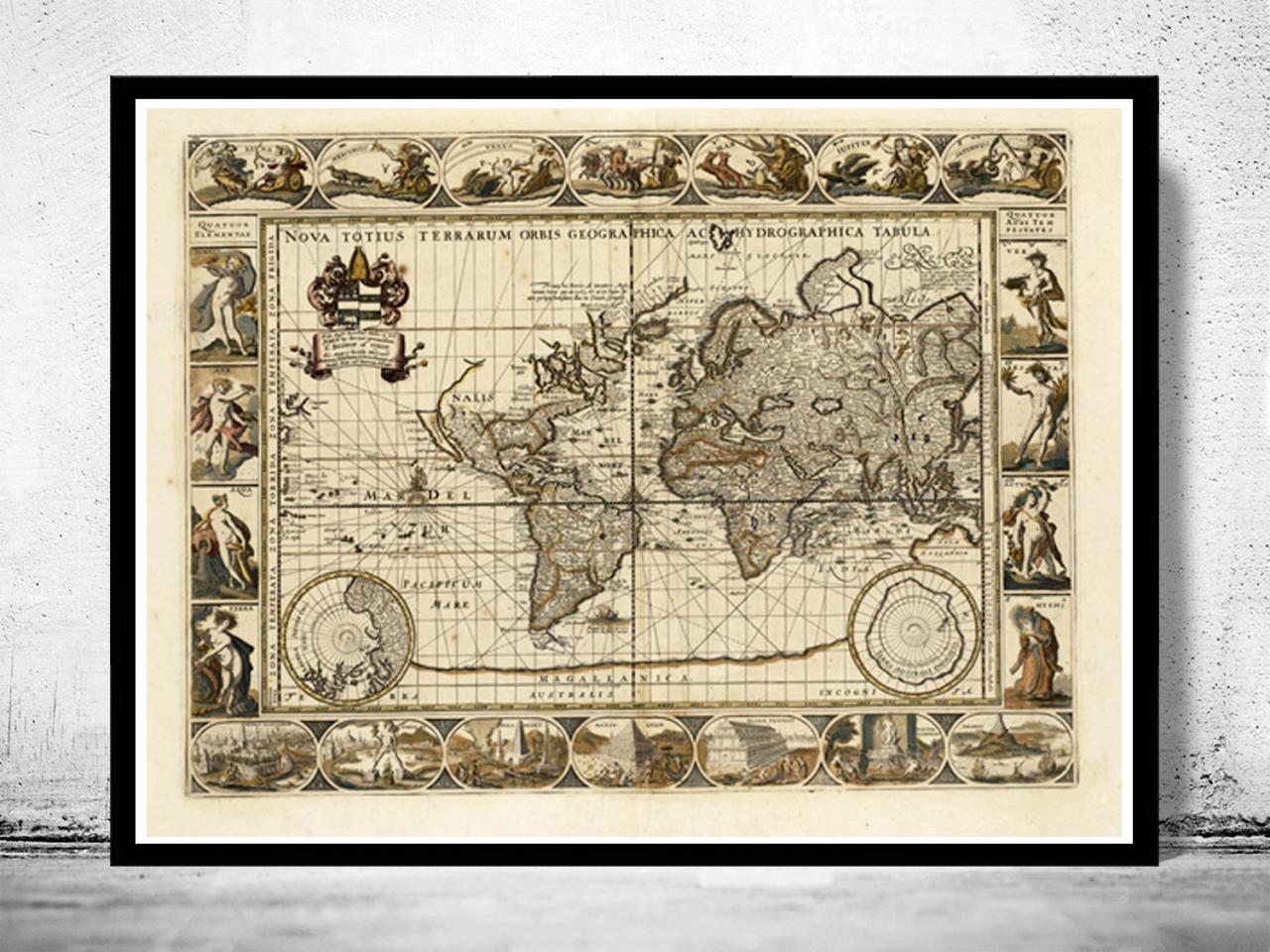 World Map Antique 1640