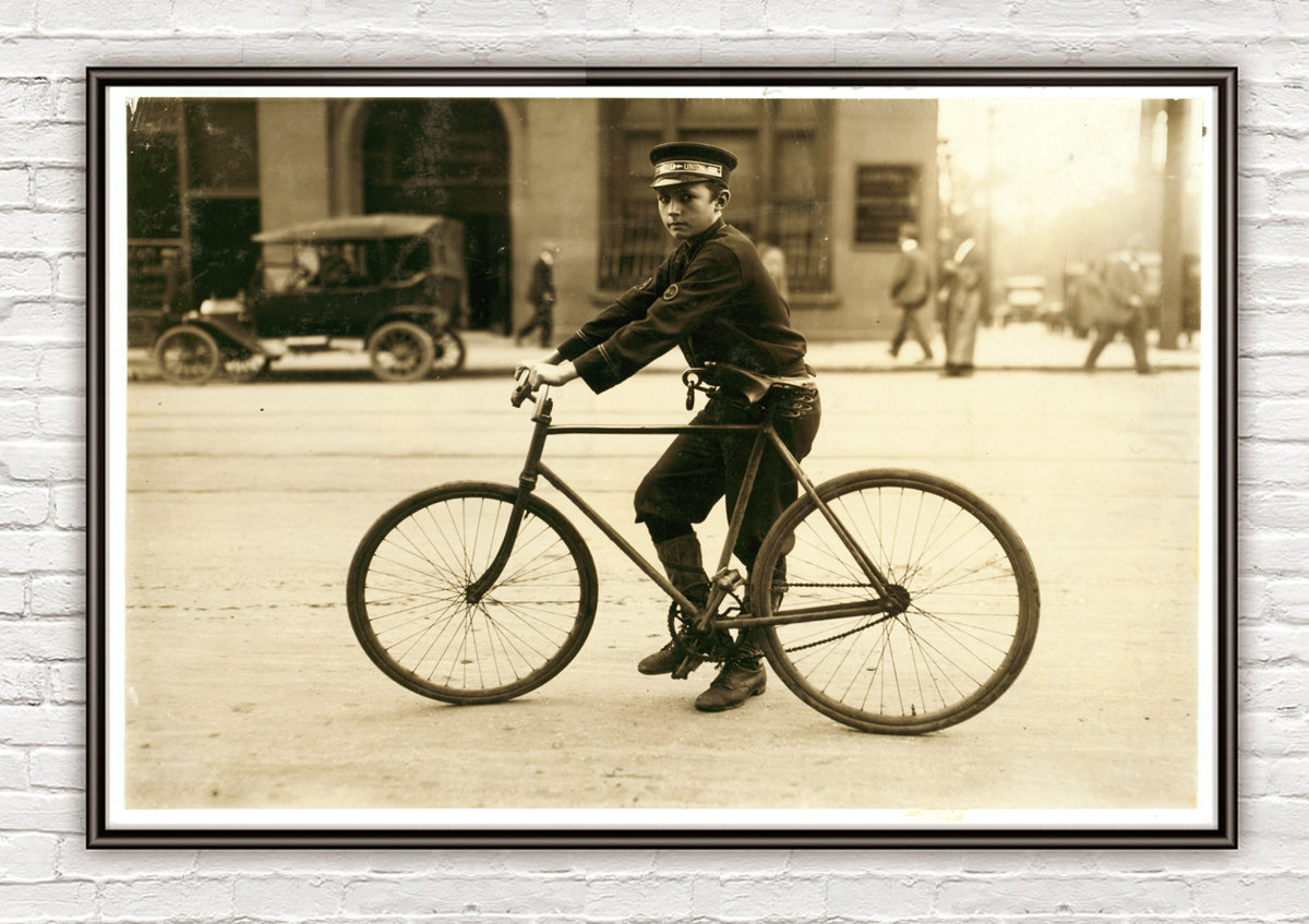 Lewis Hine A Typical Bike Messenger, Birmingham, Alabama 1914